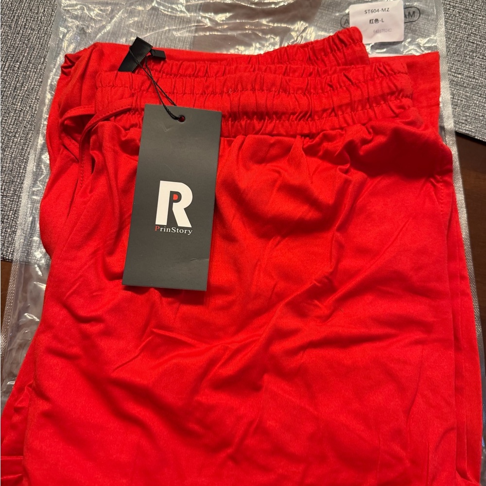 Red Men's pajama pants — Elastic Waist Comfort